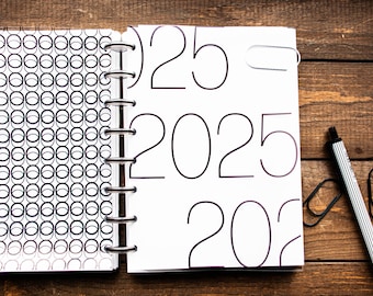 Vellum or Clear 2026 Dashboards for Ring or Disc Planners - A5, Half Letter, HP Classic