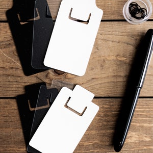 Planner Bookmark / Page Markers (Travelers Notebooks, Ring, Disc Bound) - Arctic, Black or White Cardstock - Page Flags, Small Sticky Notes