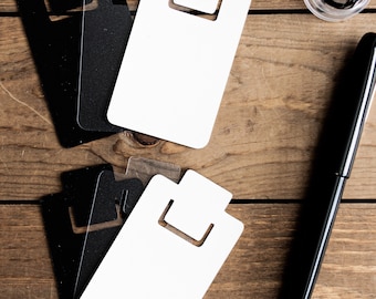 Planner Bookmark / Page Markers (Travelers Notebooks, Ring, Disc Bound) - Arctic, Black or White Cardstock - Page Flags, Small Sticky Notes
