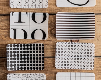 Thick Vellum Deco Cards (2.25" x 3.25") - Fits Business Card Holders - Horizontal Layout  - Pocket Cards