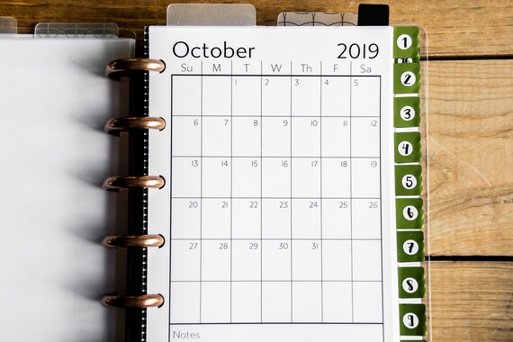 Happy Planner Half Sheet Inserts Dated 2025 2026 Month on