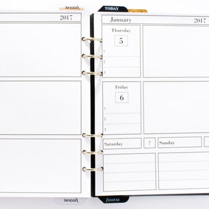 Printed 2024 A5 Week on 2 Pages Inserts - WO2P - Dated Horizontal Layout - Monday Start - Notes - Planners - Filofax, Kikki K (WO2PH)