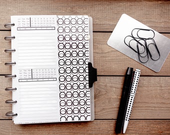 Slip Sheets - Supplemental Inserts for Ring / Disc Planners - 2 Days on 1 Page - Used in HP Classic, A5, Half Letter, HP Mini