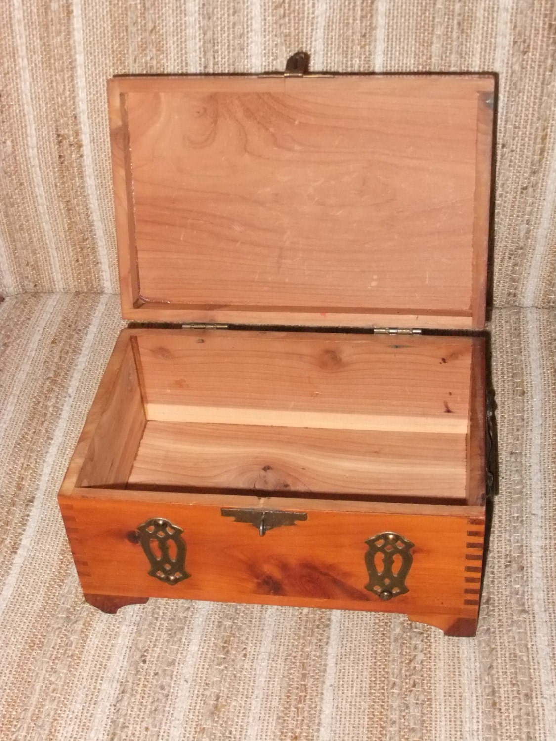 Cofre vintage de madera mediana | Etsy