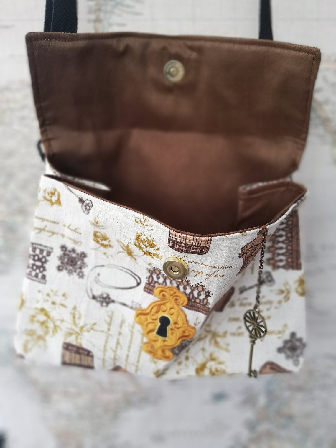 Lock and Key Shoulder Bag Etsy