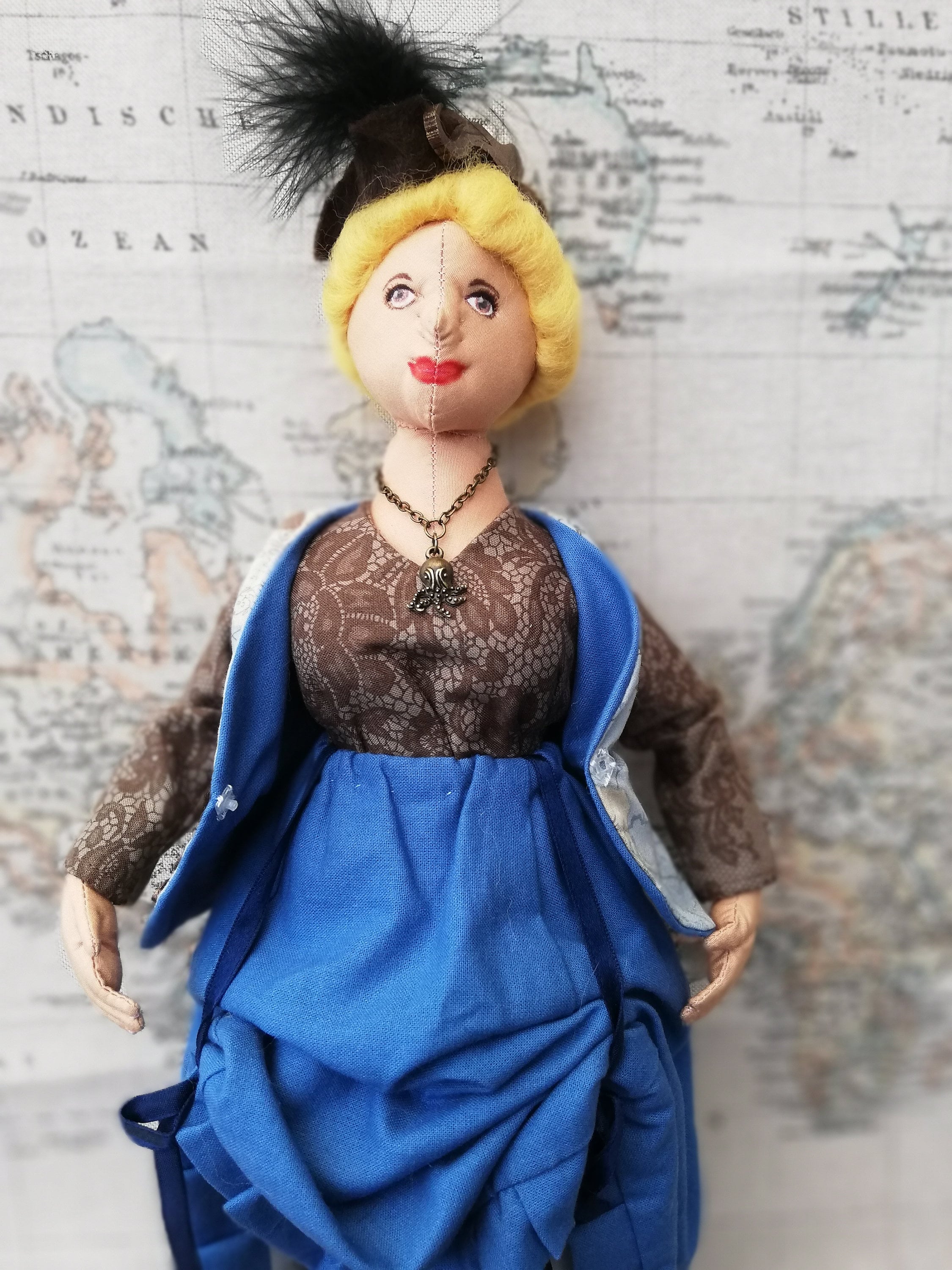 Ooak Fabric Doll Edwina Etsy