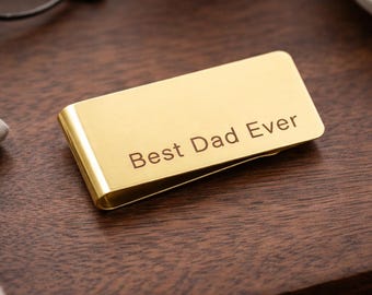 Personalized Metal Money Clip, Custom Engraved Wallet Clip, Gift for Dad, Husband, Groom, Anniversary Gift, Groomsman Gift