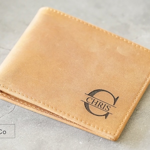 Portefeuille en cuir personnalisé, Portefeuille cadeau papa, Cadeau pour papa, Portefeuille en cuir pour hommes, Cadeau garçon d’honneur, Portefeuille personnalisé pour lui, Cadeau de Noël