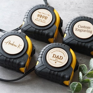 Custom Tape Measures, Engraved Measuring Tape, Birthday Gifts Personalized Gifts for Dad Husband Grandpa Christmas Gifts Fathers day image 3