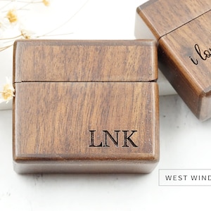 Personalized Flip Ring Box, Flip Wood Ring Box, Engagement Proposal Ring Box, Wedding Ring Box, Valentines day Ring box, Rustic Wedding