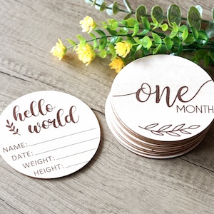 Panneaux d'étapes mensuelles pour bébé, ensembles d'étapes mensuelles en bois, annonce de bébé nouveau-né, marqueur d'étape, statistiques de bébé, mois, accessoires photo
