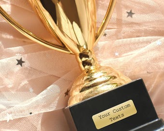 Personalized Brass Trophy Plaque –  Custom Engraved Plate for Awards & Recognition, Art work Frame Name Plaque