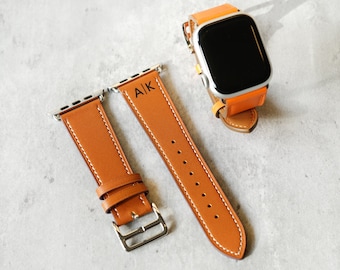 Pulseira de couro personalizada para relógio, pulseira para Apple Watch, presente para iWatch para ele, ideias de presentes de Natal, para ele, para ela, UNISSEX, Dia dos Pais, Dia das Mães