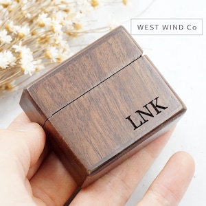 Personalized Flip Ring Box, Flip Wood Ring Box, Engagement Proposal Ring Box, Wedding Ring Box, Valentines day Ring box, Rustic Wedding