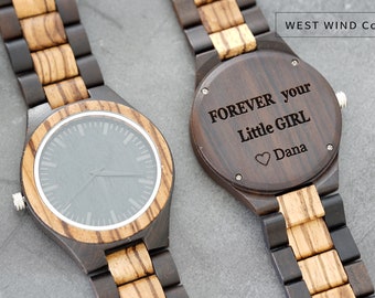 Engraved Wooden Watch, Gift For Dad, Fathers day gift, wood watch, Watch for Dad, daddy's gift, for husband, for him, for son,