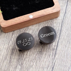 Manschettenknöpfe mit Gravur, Manschettenknöpfe für Bräutigam, Hochzeitsgeschenk für Trauzeuge, Vatertagsgeschenk, für Ihn, Manschettenknöpfe mit individuellem Logo, für Ehemann