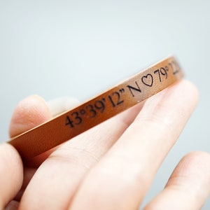 Custom Leather Bracelet, Adjustable Personalized Leather bracelet, Secret Message Personalized Leather Bracelet