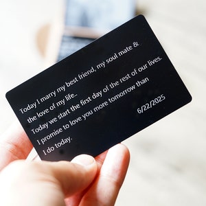 Carte de message personnalisée, insert de portefeuille personnalisé permanent pour mari, carte d'anniversaire, carte d'insert de portefeuille manuscrite, pour lui, pour papa,