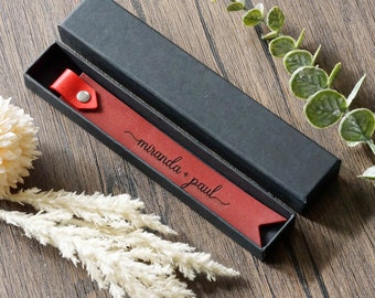 Personalized custom Leather Bookmark, Bookworm gift, for her,  Engraved  Quote & Initials Bookmarks, Bulk Custom Bookmarks, Book Lovers