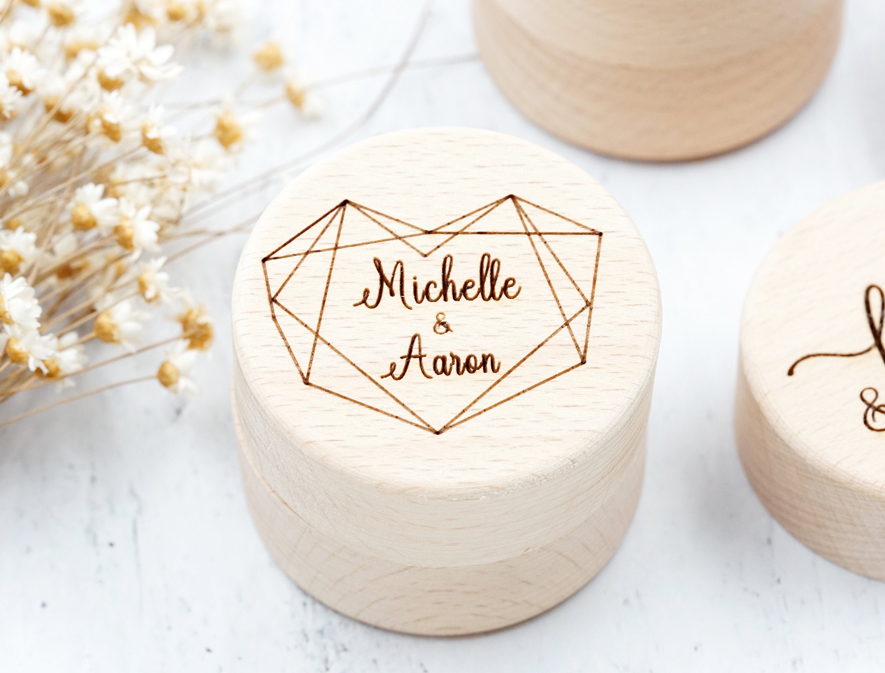 Custom Proposal Ring Box Custom Date Ring Box Engraved Ring Etsy