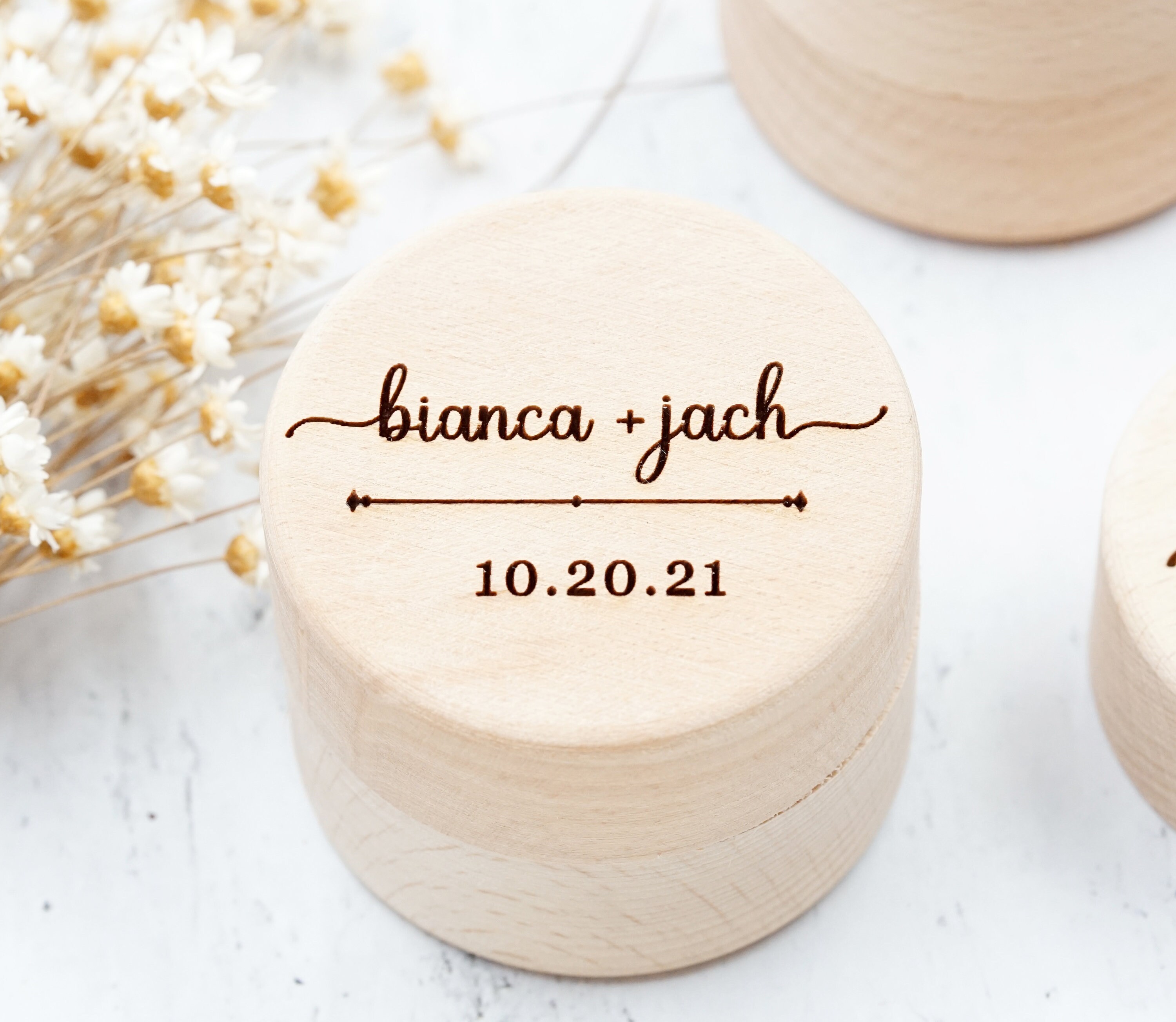 Custom Proposal Ring Box Custom Date Ring Box Engraved Ring Etsy