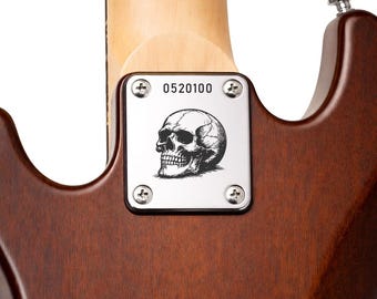 Custom Image Engraved Guitar Neck Plates, Personalized Engraved Neck Plates, Electric Guitar Accessories, Graduation Gift, For Music Lover