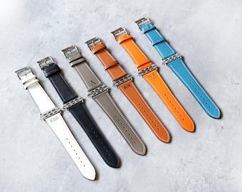 Pulseira de couro personalizada para relógio, pulseira para Apple Watch, presente para iWatch para ele, ideias de presentes de Natal, para ele, para ela, UNISSEX, Dia dos Pais, Dia das Mães