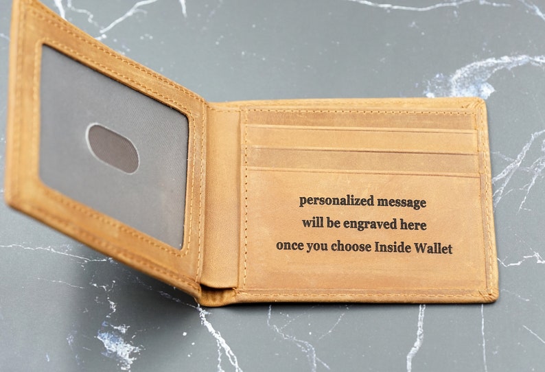 Dad Wallet Gift for him Custom wallet for Dad, For Dad Custom Message Leather Wallet Personalized Wallet For Men Fathers day gift