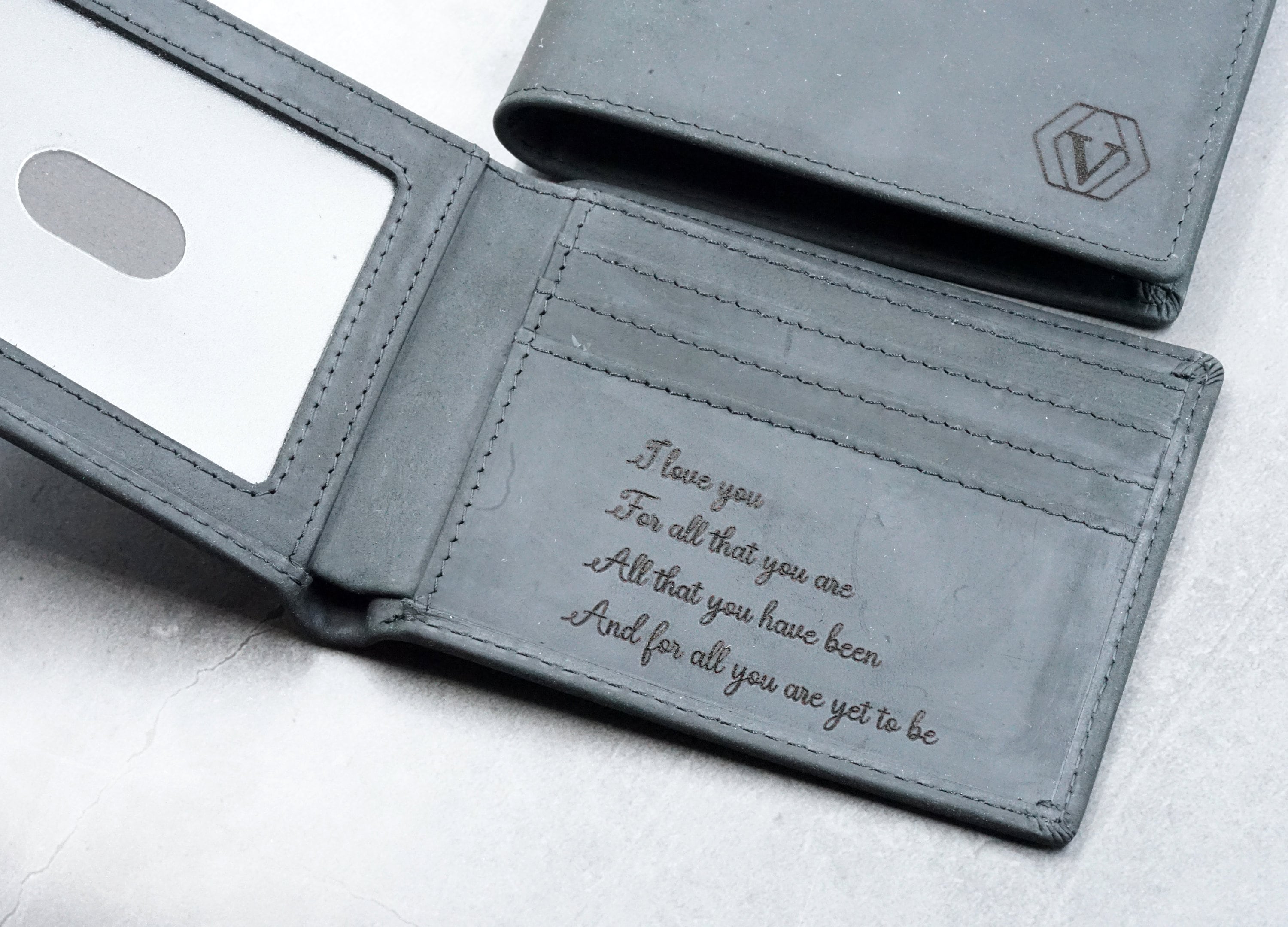 Custom Leather Wallet, Dad Gift Wallet, Gift for Dad, Men's Leather ...