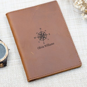 Engraved Passport Cover, Passport cover holder, Custom engraved Passport Cover, Genuine Leather Gifts for Travelers, Honeymoon gift idea