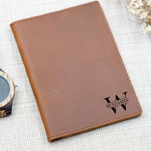Engraved Passport Cover, Passport cover holder, Custom engraved Passport Cover, Genuine Leather Gifts for Travelers, Honeymoon gift idea