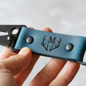 Personalized Leather Keychain, Name keychain, Monogram Custom engraved Keychain, Personalized gifts, For Dad, For him, corporate gift
