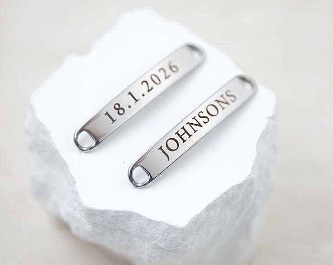 Personalzied Metal Shoe Tags, Custom Engraved Name Shoe Tags, Gift for Runners, Runners Name Tags, arathon Gift,Running Group Gift,