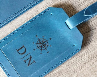 Etiqueta de equipaje de cuero personalizada, etiqueta de equipaje personalizada, etiquetas de equipaje de cuero grabadas, regalo de viaje personalizado, dama de honor