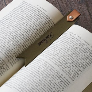 Personalised custom Leather Bookmark, Bookworm gift, for her, Engraved Quote & Initials, Handmade Gift Birthday Christmas- Bookclub bulk image 8
