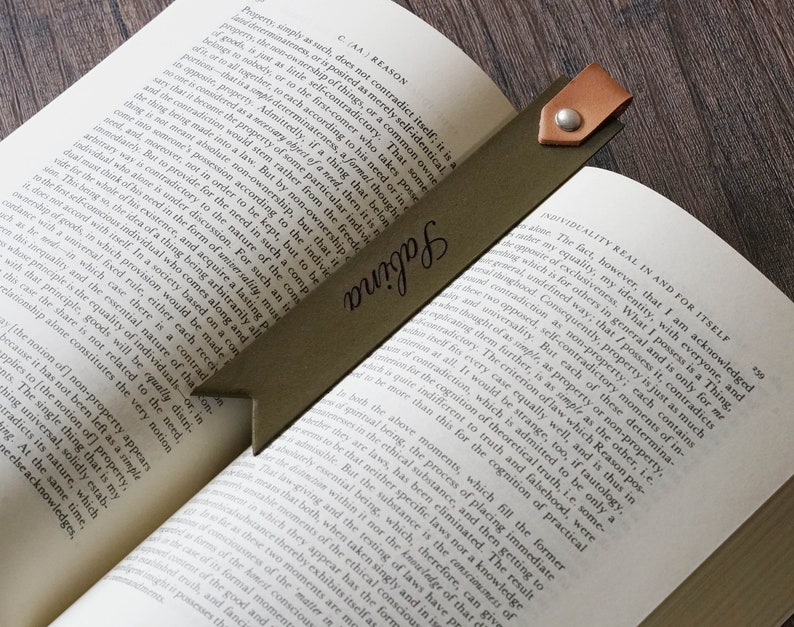 Personalised custom Leather Bookmark, Bookworm gift, for her, Engraved Quote & Initials, Handmade Gift Birthday Christmas- Bookclub bulk image 8