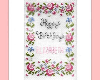 PDF - Happy Birthday Kreuzstichvorlage Download