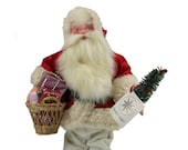 Christopher Radko Ino Schaller SATIN SANTA Candy Container 92-021-2