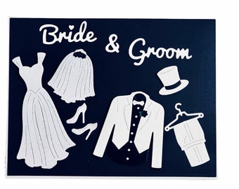 Wedding Card,Wedding Congratulations Card,Handmade Wedding Card,Bride & Groom Card,Wedding Greeting Card,Black,White,Wedding Gift