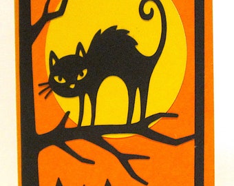 homemade halloween cardspooky halloween cathandmade cardsholiday cards