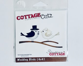 Cottage Cutz Dies,Wedding Birds,Metal Dies,Card Making Supplies,Scrapbooking Supplies,Unique Wedding Dies