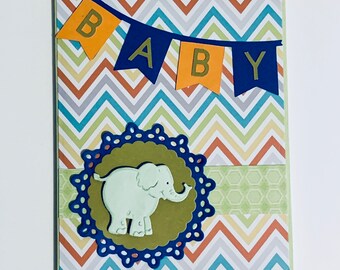 Gift Card Holder,Baby Shower Gift Card Holder,Homemade Gift Card Holder,Baby Gift,Gender Neutral,Elephant,Congratulations