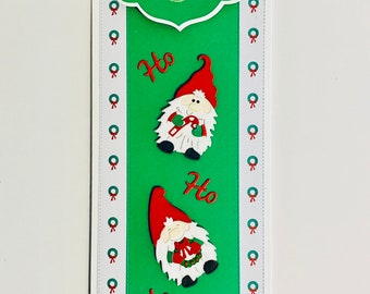 Christmas Money Holder, Santa Gnome Money Holder,Holiday Money Envelope,Stocking Stuffer, Handmade Money Gift Envelope,Ho Ho Ho