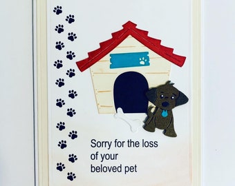 Sympathy Card,Handmade Dog Sympathy Cards,Loss of Pet,Pet Sympathy,Sympathy Greeting Cards,Pet Loss,Sympathy Card