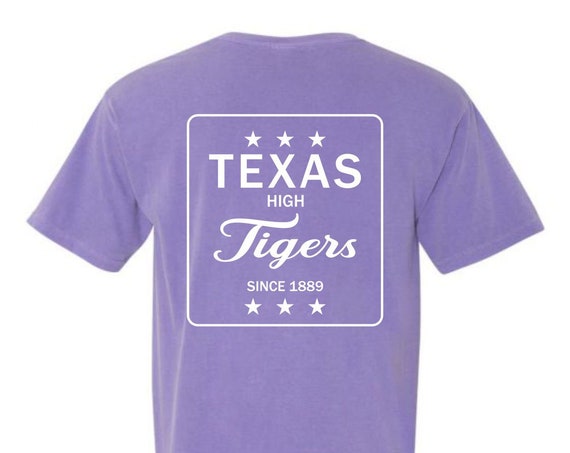 Texas High Tigers Est 1889 Comfort Colors Short Sleeve Tee