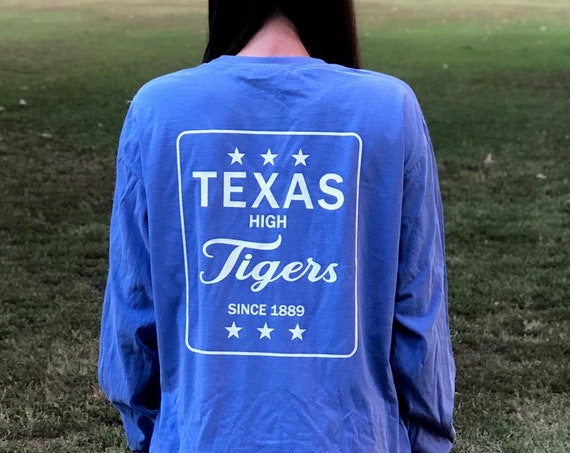 Texas High Tigers Est 1889 Comfort Colors Long Sleeve Tee
