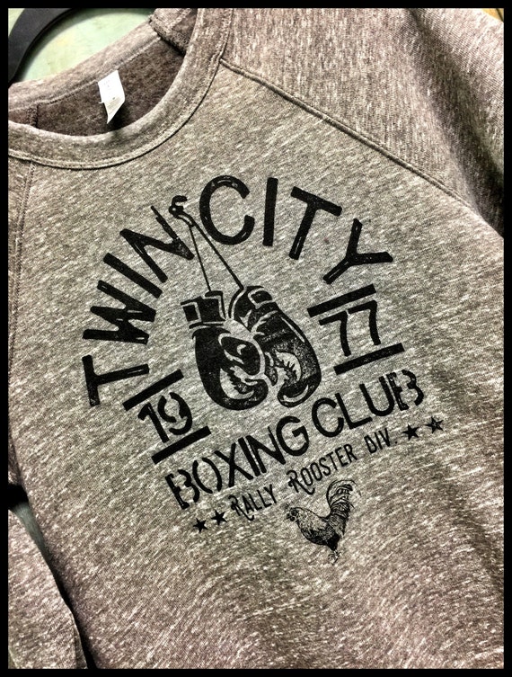 Rally Rally Rooster Apparel Super COMFY and SOFT Triblend Crewneck Sweatshirt - Boxing Club