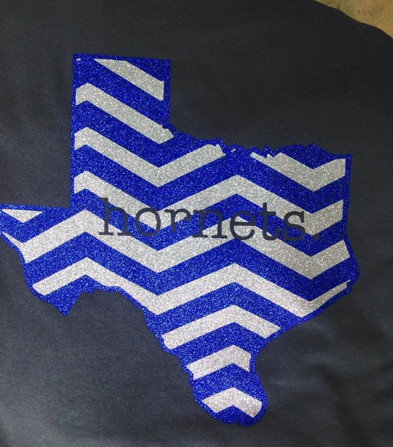 Texas Chevron Glitter Spirit Tees
