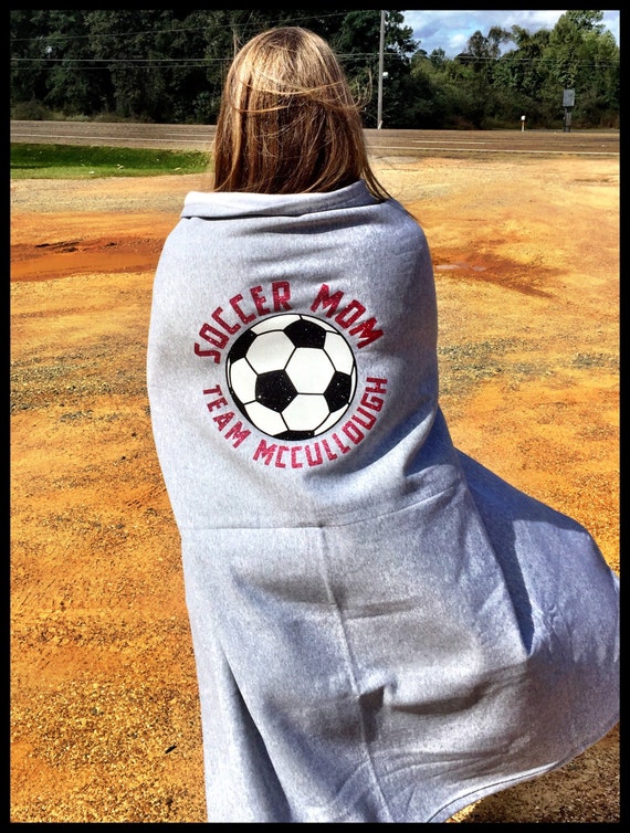 Sweatshirt Sports Fan Blanket -- Any sport, any glitter/vinyl color -- Various colors of blankets