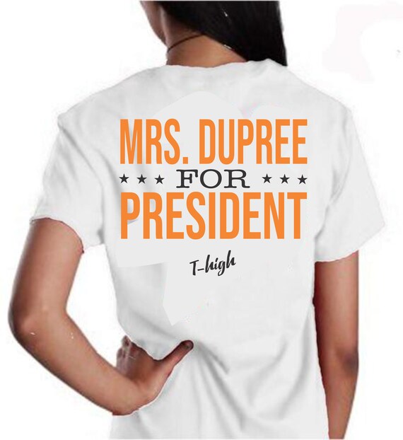 VOTE Mrs. Dupree for President Short Sleeve Comfort Colors Pocket Tee